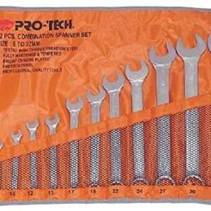protech 12 pcs combination spanner set