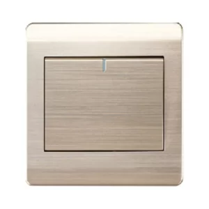 milano 16a 1 gang 1 way switch gold
