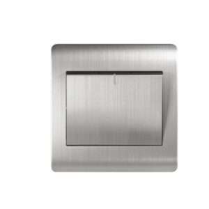 milano 16a 1 gang 1 way switch silver