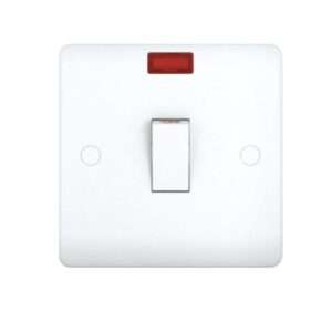 milano 20a double pole switch white